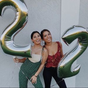 Planet Blue Green and white jumpsuit